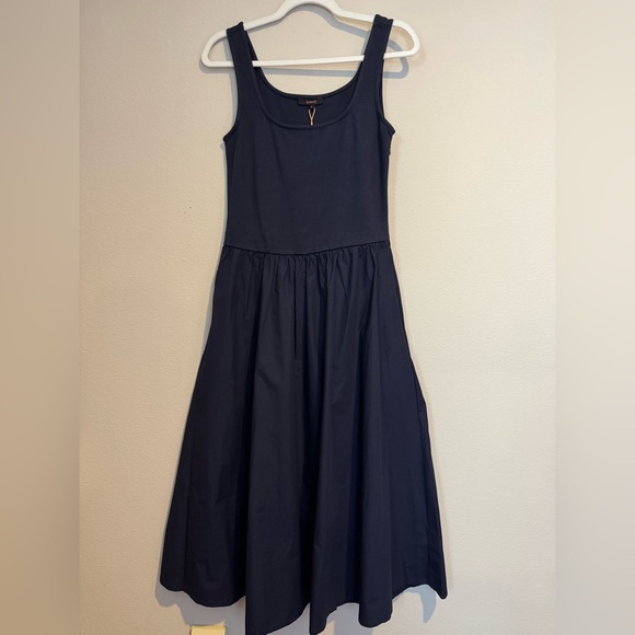 Quince Cotton Mixed Media Tank Dress - Picture 2 of 8